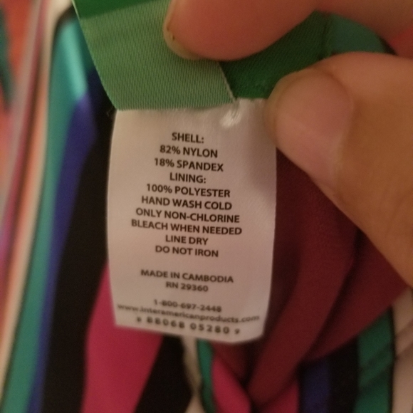 One piece womens swim suit, waist tie, slimming - Picture 7 of 8